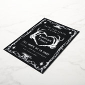 Gothic Skull HalloWedding Retro Save the date Folie Uitnodiging (Gedraaid)