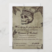Gothic Skull Halloween Invitation Kaart (Voorkant)