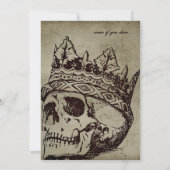 Gothic Skull Halloween Invitation Kaart (Achterkant)