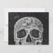 Gothic Skull Halloween Party Budget Uitnodiging (Achterkant)