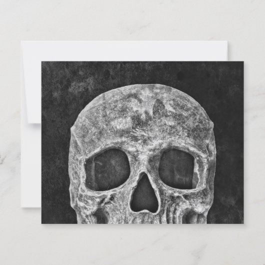Gothic Skull Halloween Party Budget Uitnodiging (Achterkant)