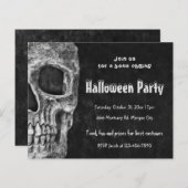 Gothic Skull Halloween Party Budget Uitnodiging (Voorkant / Achterkant)