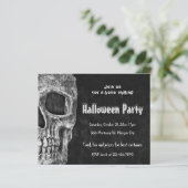 Gothic Skull Halloween Party Budget Uitnodiging (Staand voorkant)