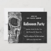 Gothic Skull Halloween Party Budget Uitnodiging (Voorkant)