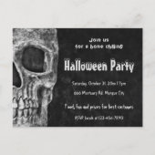 Gothic Skull Halloween Party Spooky Budget Briefkaart (Voorkant)