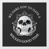 Gothic Skull Halloween Raamsticker (Vel)