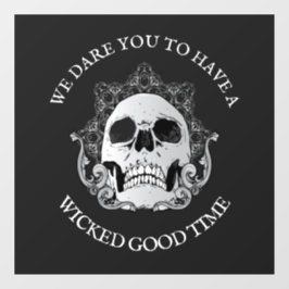 Gothic Skull Halloween Raamsticker