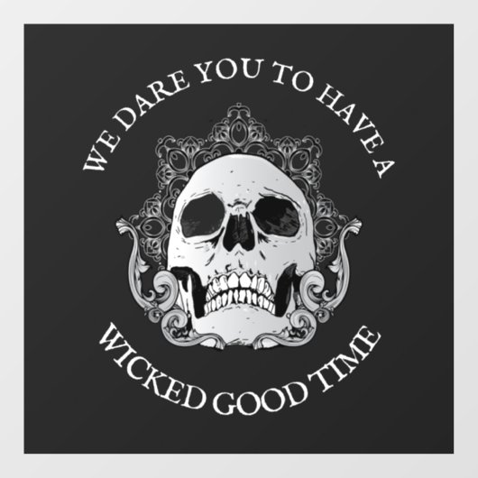 Gothic Skull Halloween Raamsticker (Vel)