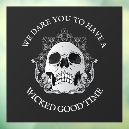 Gothic Skull Halloween Raamsticker (Vel 3)