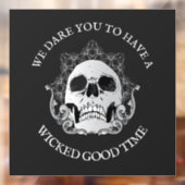 Gothic Skull Halloween Raamsticker (Vel 2)