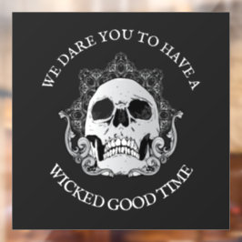 Gothic Skull Halloween Raamsticker