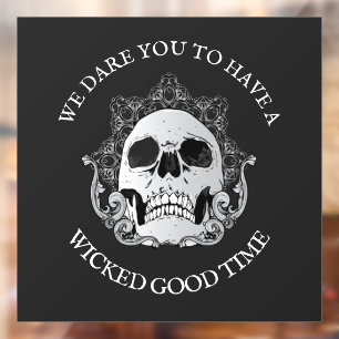 Gothic Skull Halloween Raamsticker