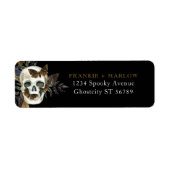 Gothic Skull Halloween Return Address Etiket (Voorkant)