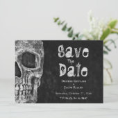 Gothic Skull Halloween Save the Date (Staand voorkant)
