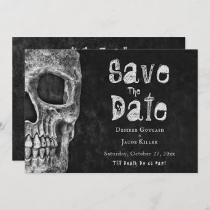 Gothic Skull Halloween Save the Date