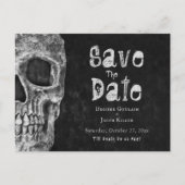 Gothic Skull Halloween Save the Date Aankondigingskaart (Voorkant)