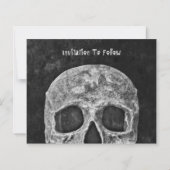 Gothic Skull Halloween Save the Date Budget (Achterkant)