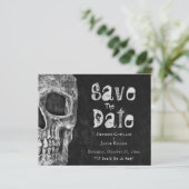 Gothic Skull Halloween Save the Date Budget (Staand voorkant)