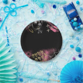 Gothic Skull Halloween Sweet 16 Verjaardagsfeestje Papieren Bordje (Feest)