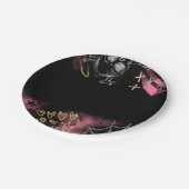 Gothic Skull Halloween Sweet 16 Verjaardagsfeestje Papieren Bordje (Gekanteld)