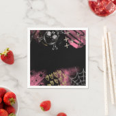 Gothic Skull Halloween Sweet 16 Verjaardagsfeestje Servet (Insitu)