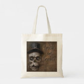 Gothic Skull Halloween Trick or treat Tote Bag (Achterkant)