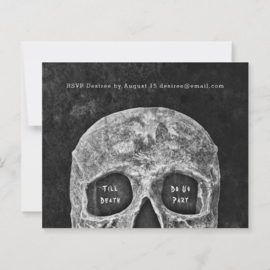 Gothic Skull Halloween Wedding Budget (Achterkant)