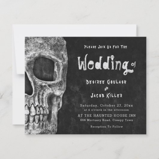 Gothic Skull Halloween Wedding Budget (Voorkant)