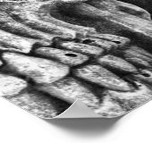 Gothic Skull Head Black en White Cool Poster (Hoek)