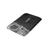 Gothic Skull Head Black en White Custom Badmat (Gekanteld)