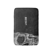 Gothic Skull Head Black en White Custom Badmat (Voorkant Verticaal)