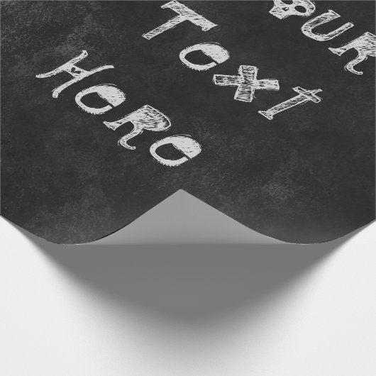 Gothic Skull Head Black en White Custom Cadeaupapier (Hoek)