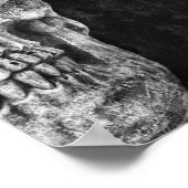Gothic Skull Head Black en White Custom Poster (Hoek)