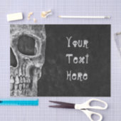 Gothic Skull Head Black en White Custom Tissuepapier (Craft)