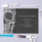 Gothic Skull Head Black en White Tattoo Shop Tissuepapier (Craft)