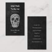 Gothic Skull Head Black White Catering Visitekaartje (Voorkant / Achterkant)