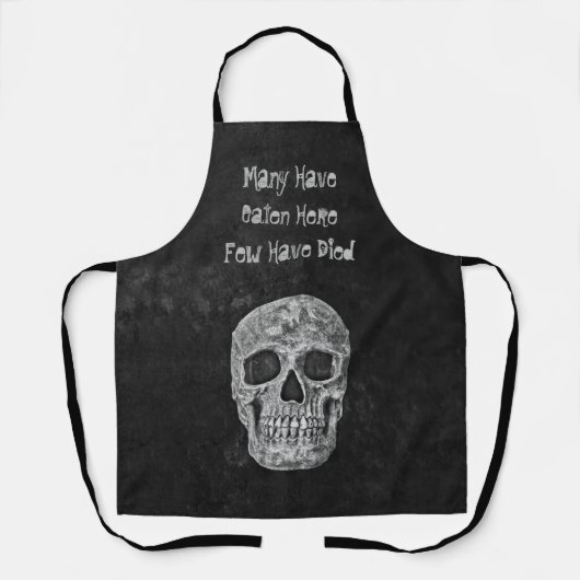 Gothic Skull Head Funny Black White Texture Grunge Schort (Voorkant)