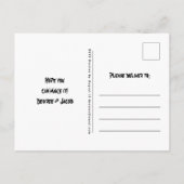 Gothic Skull Head Halloween Wedding Uitnodiging Briefkaart (Achterkant)