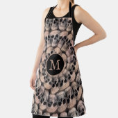 Gothic Skull Head Monogram  Sepia Abstract Schort (Insitu)