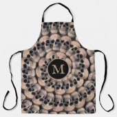 Gothic Skull Head Monogram  Sepia Abstract Schort (Voorkant)