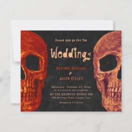 Gothic Skull Head Oranje Black Halloween Budget