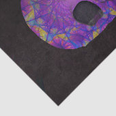 Gothic Skull Head Paarse Abstracte Pop Art Tissuepapier (Detail)