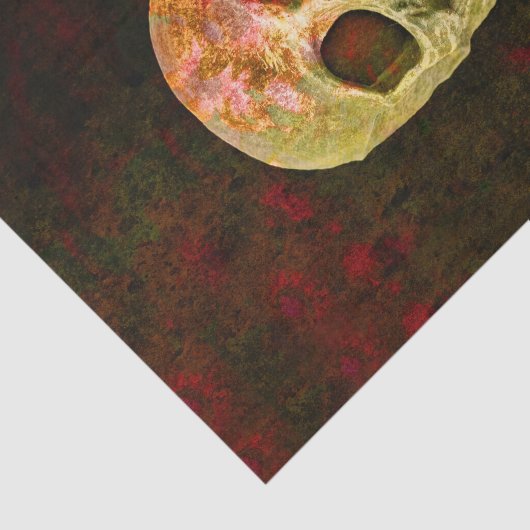 Gothic Skull Head Red Green Decoupage Tissuepapier (Detail)