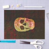 Gothic Skull Head  Red Green Decoupage Tissuepapier (Craft)