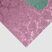 Gothic Skull Head roze Green Girly Floral Design Tissuepapier (Detail)