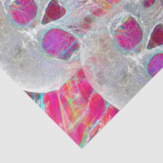 Gothic Skull Head roze, kleurrijke Pop Tissuepapier (Detail)