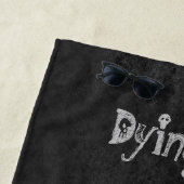 Gothic Skull Head textuur Grunge Black and White Strandlaken (In situ)