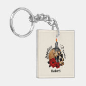 Gothic Skull Hopeless Romantic Sleutelhanger (Voorkant Links)