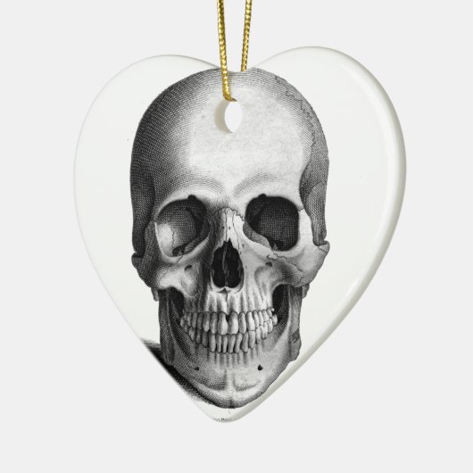 Gothic Skull Horror Fantasy Keramisch Ornament (Links)