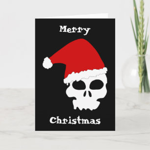 Gothic Skull-kerstkaart Feestdagen Kaart